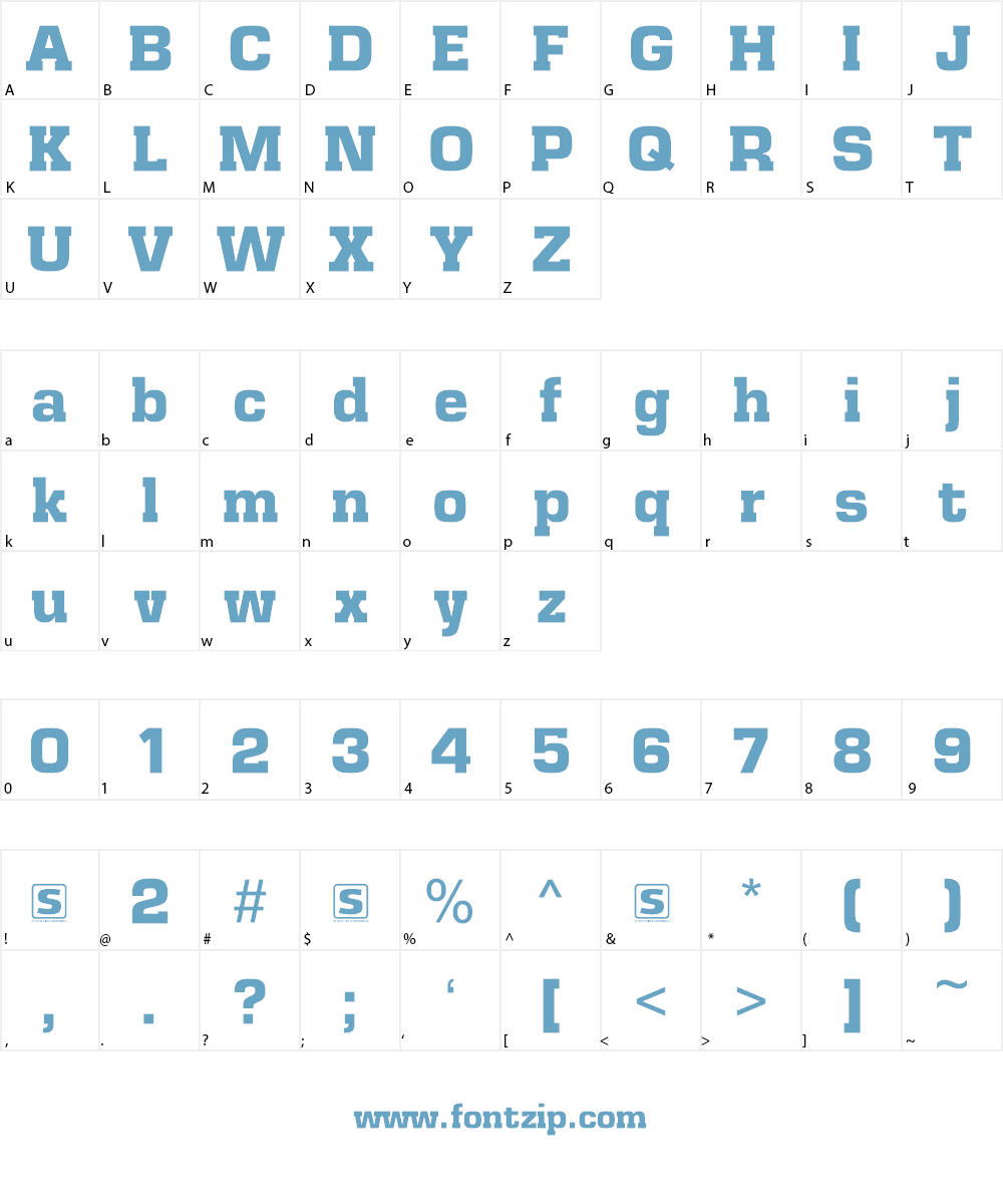 SD Eurostile Elite Demo Font Character